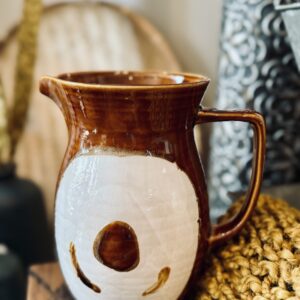 Brown Stoneware Pitcher