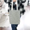 Tote Bag - Black Checker - Image 2