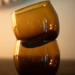 Amber Moroccan Stemless Glass