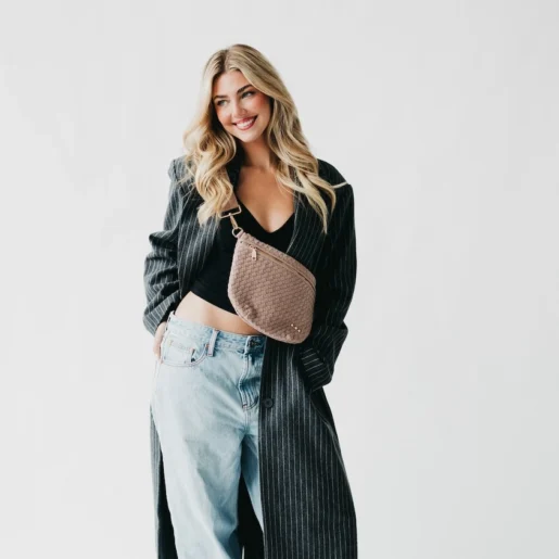Suede Westlyn Woven Bum Bag - Image 2