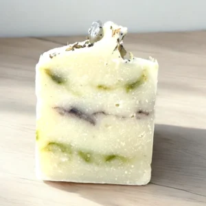 Lime Basil Bergamot Soap w/Moonstone