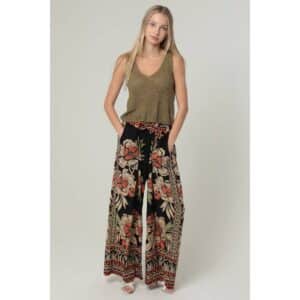 Tie Waist Wide Leg Pants