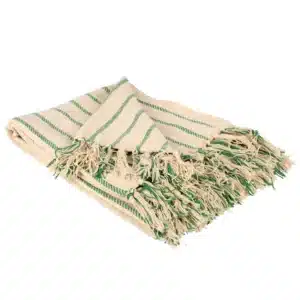 Green Pencil Stripe Throw