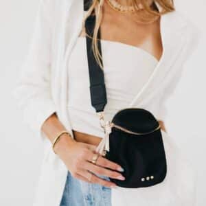 Nylon Ellie Crossbody Bag | Black